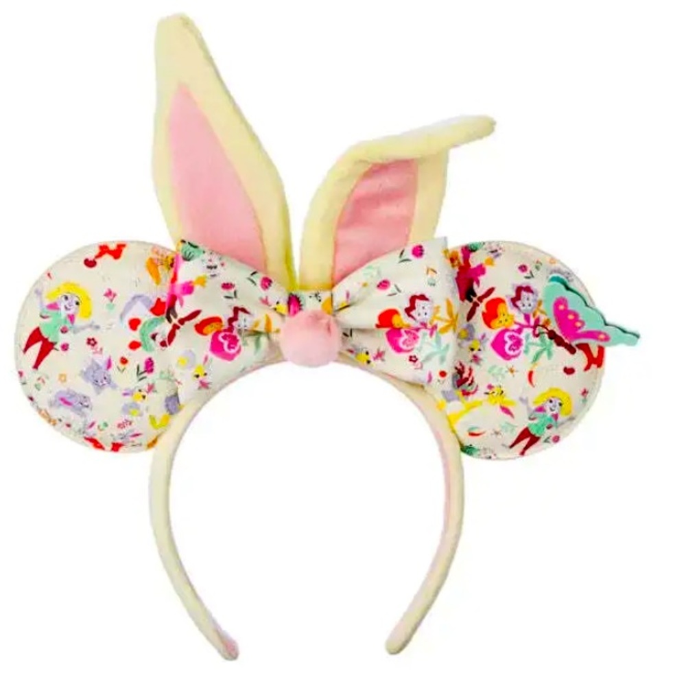 NWT Disney Parks Minnie Mouse Easter Reigning Rabbits Bunny Ear Headband
